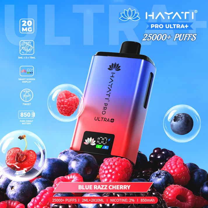 Hayati Pro Ultra Plus 25000 Puffs Box of 10 | 20+ Flavours