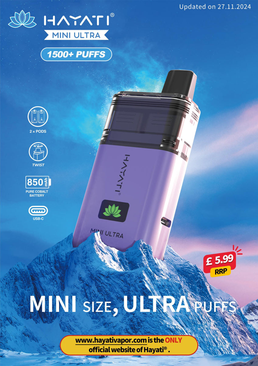 Hayati Mini Ultra 1500 Puffs (Box of 10) | 55,99