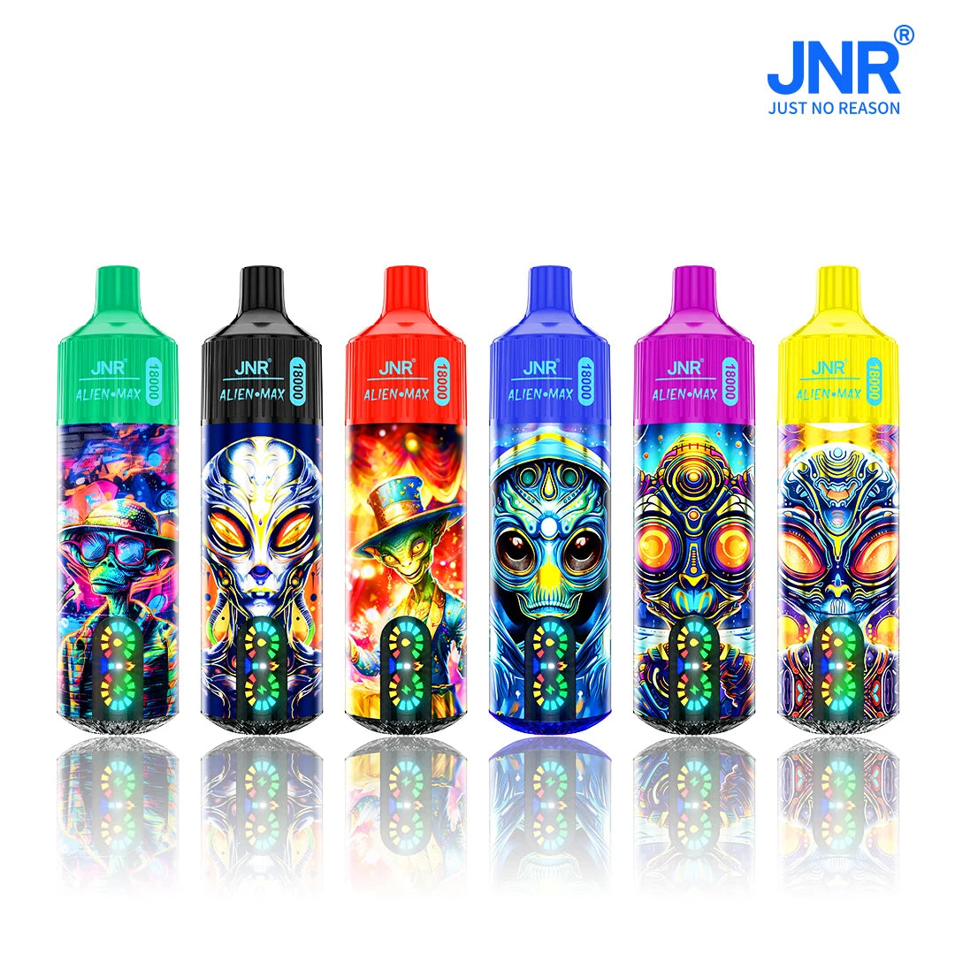 JNR Alien Max 18000 (Box of 10) | 20+ Flavours | 140,99 JNR Alien Max 18000 (Box of 10) | 20+ Flavours | 140,99