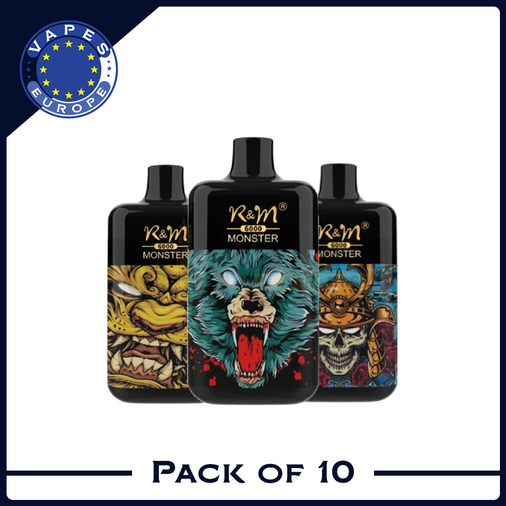 RandM Monster 6000 Box of 10 | 10+ Flavours | 49,99